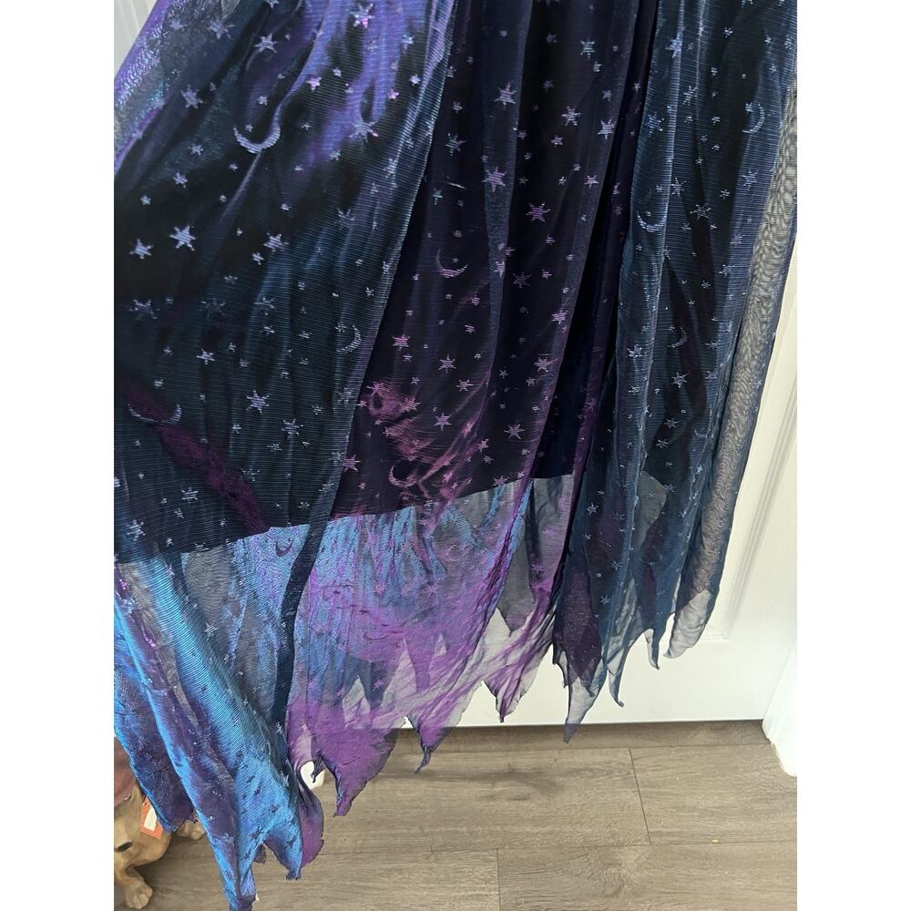 Handmade Costume Size 12/14 Iridescent Witch Sorcerer Gothic Medieval Cosplay - Picture 5 of 10